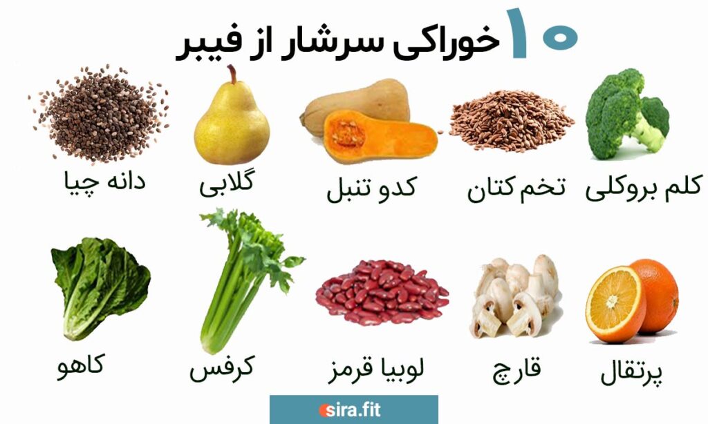 10 خوراکی سرشار از فیبر